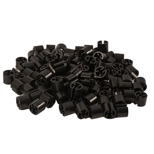 100pcs 3.5mm Plastic Clothes Hangers - Blank Marker for Retail, Laundry & Closet Organization (Bulk Set, Color Coding), Black - color: Black