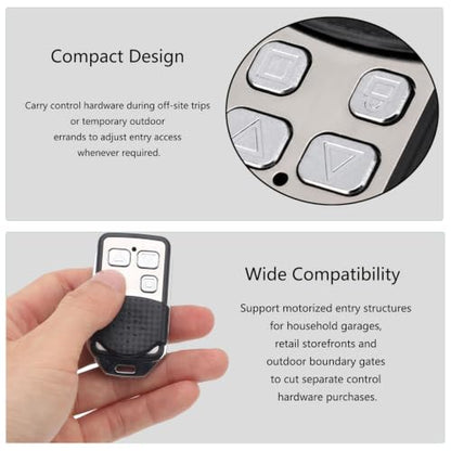 Automatic Door Remote Control, Learning Code Compact Gate Openers Light Garage Door Opener Remote for Garage Swing Gate Sliding Entry Doors