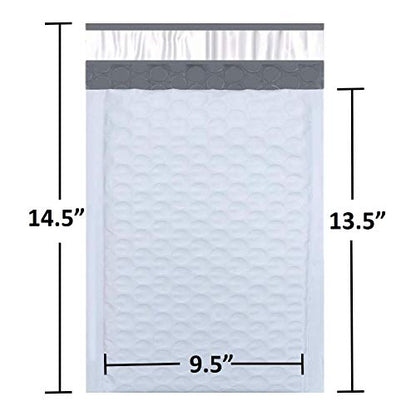 SALES4LESS #4 Poly Bubble Mailers 9.5X14.5 Inches Shipping Padded Envelopes Self Seal Waterproof Cushioned Mailer 10 Pack (PBMVR_9.5X14.5-10) - size: 9.5X14.5 Pack of 10