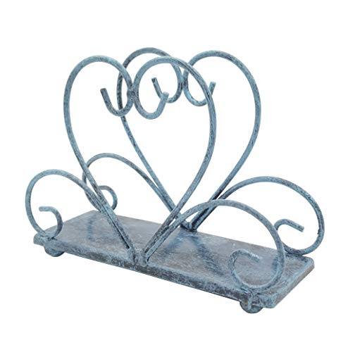 Metal Table Napkin Holder Freestanding Tissue Dispenser (Turquoise) - color: Turquoise