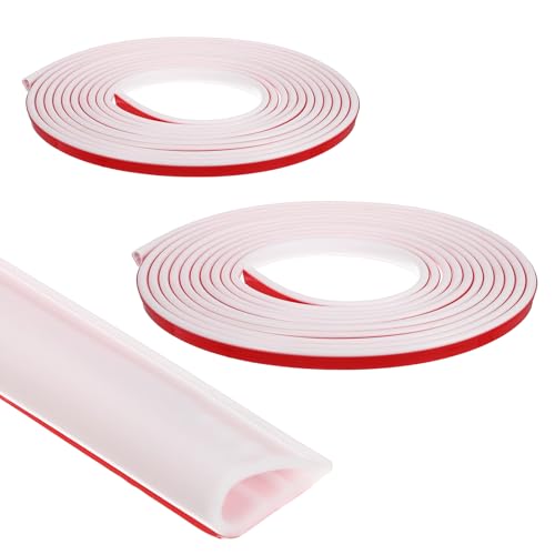 2PCS Smoke Fire Seal Strip, 20 Feet Door Seal Tape Self Adhesive Graphite Rubber Composite Material for Fire Rated Windows Steel Doors, 1/2" W x 1/4" H, White - color: White, size: 20 Feet