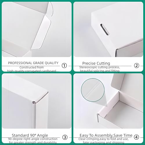 Small White Box 6 x 6 x 2 Inch 50 Pack Shipping Boxes - size: 6 x 6 x 2 Inch