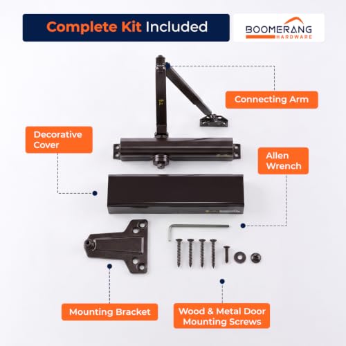 Boomerang D8016 Heavy-Duty Designer Auto Commercial Door Closer - color: Dark Bronze