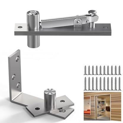 Pivot Hinge, Pivot Door Hardware for Hidden Door Bookcase - color: L Shape