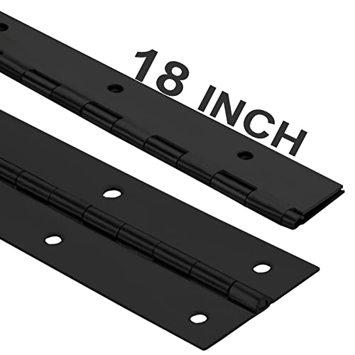 2Pack 18” Heavy Duty Piano Hinge Stainless Black Continuous & Piano Hinges - size: 18INCH
