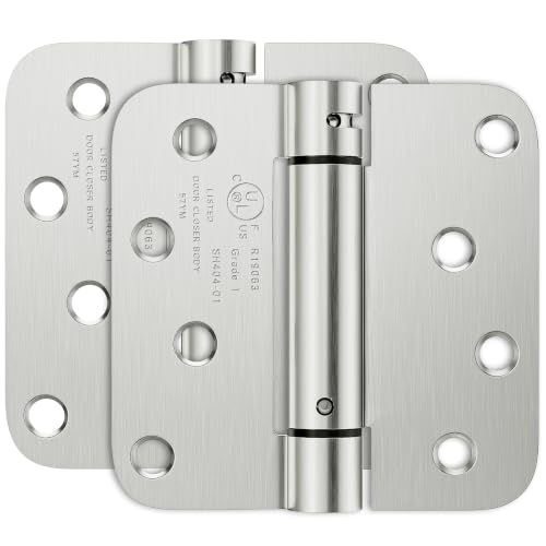 2 Pack Self Closing Door Hinges 4 Inch, Spring Loaded Door Hinges - size: 4" 2 Pack