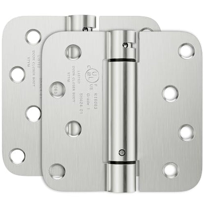 2 Pack Self Closing Door Hinges 4 Inch, Spring Loaded Door Hinges - size: 4" 2 Pack