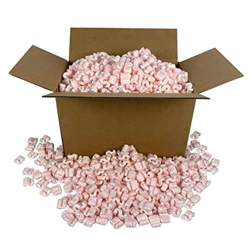 Pink Packing Peanuts, 14 Cubic Feet - color: Pink, size: 14CuFT