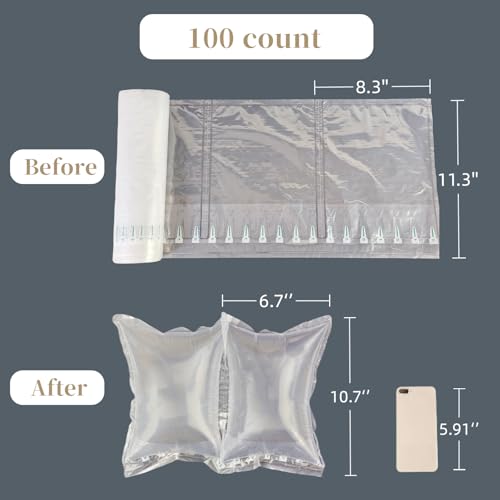 Large Air Pillows for Shipping Purse Stuffing to Keep Shape Inflatable Air Bags, 8.2" X 11.8" Air Pockets for Packaging Moving Supplies Box Filler Alternative to Packing Peanuts, 100Count - size: 8.2" x 11.8" (100 Count)
