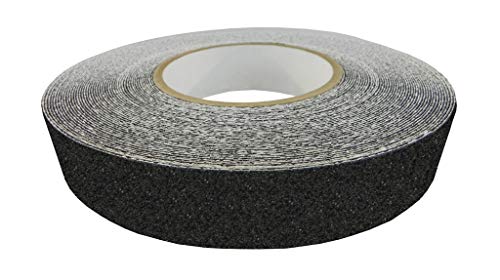 NST-20 Black Non-Skid Tape - Safety Way 60 Grit Anti Slip Traction Tape No Slip, 32 mil - 4” x 60' Pack of 1 ROLL - color: BLACK, size: 4" x 60'