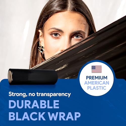 International Plastics Co. 18" Stretch Film/Wrap 1500 feet 80 Gauge, 4 Pack - color: Black, size: 4 Pack