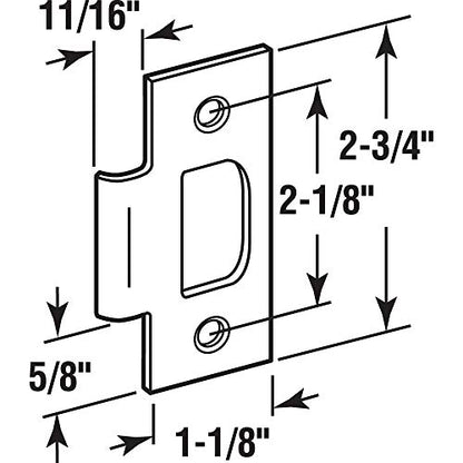 Prime-Line E 2795 Tee Strike Schlage with Screws, Matte Black Finish (Single Pack) - color: Matte Black