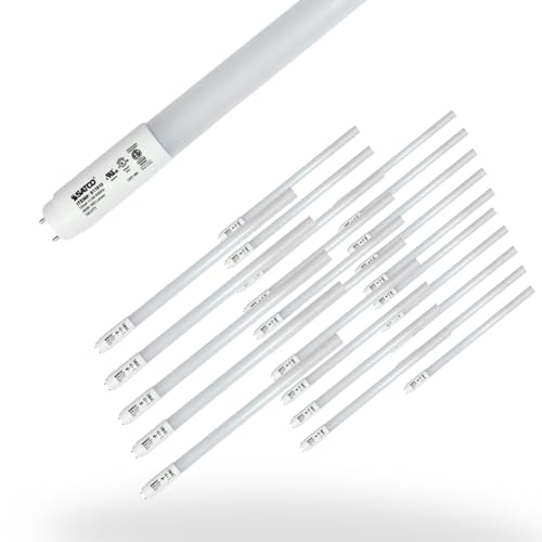 Satco S11914 18.5 Watt, T8 LED; 3000K; Medium Bi Pin Base; 50000 Average Rated Hours; 120-277 Volts; Type B; Ballast Bypass; Double Ended Wiring, 25-Bulbs