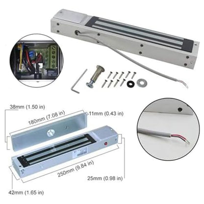 Biometric Fingerprint RFID Password Access Control System+ 600lbs Force Electric Magnetic Lock +Cards and Key Fobs Controller 110V-240V Power Adapter Keypad Reader - style: Fingerprint Maglock