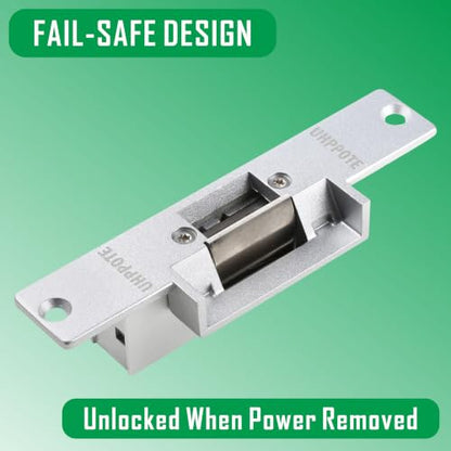 UHPPOTE Electric Door Strike Lock Fail Safe 12VDC for Access Control System