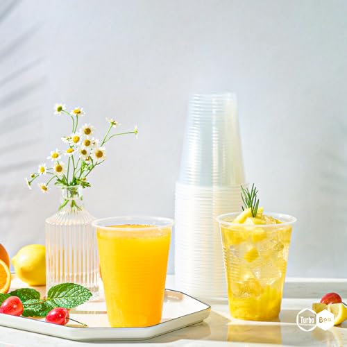 Turbo Bee 16 oz Clear Plastic Cups, 300 Count Disposable Party Cups for Beer, Soda & Iced Drinks, Bulk Cups for Barbecues & Large Gatherings - size: 16oz