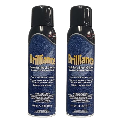 Quest Specialty 2490 Brilliance Stainless Steel Cleaner, 18 oz. (Pack of 2)
