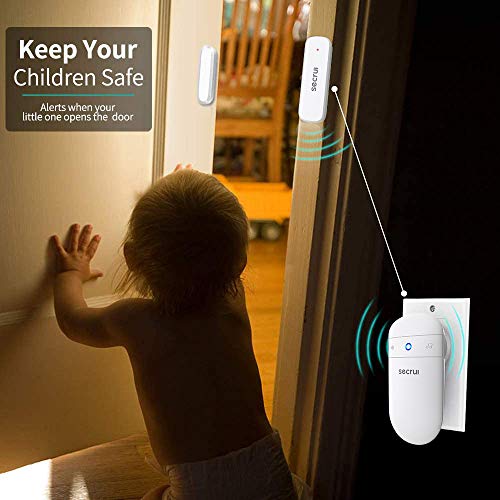 Door Chime When Door Opens, Door Opened Alarm for Home/Business Entering - color: White, size: 1 Receiver+1 Sensor