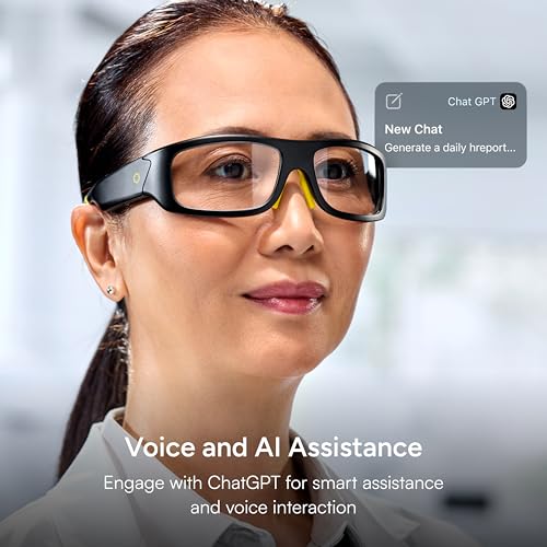 Lucyd Armor Smart Safety Glasses, TR90 Frame, Light Adaptive Lenses, Open Ear Speakers & Microphone - ANSI Z87.1 - style: Photochromic