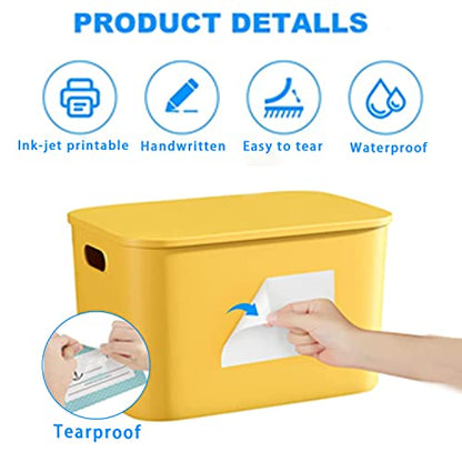 Removable Freezer Labels, Date Label 1x2 Inch Food Storage Stickers, Waterproof Oil Resistant Easy Clean Leaves no Residue 300 Total Per Roll,2 Rolls (Pack of 2) - color: White, size: 1×2 inch-2 rolls (Pack of 2)