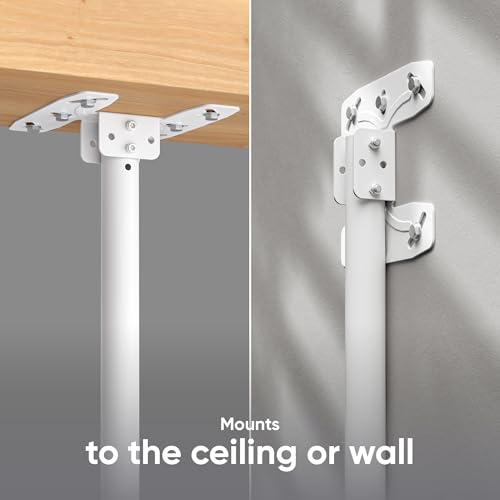 ONKRON Ceiling TV Mount 32-80 Inch, 150 lbs, VESA 100x100-600x400, White - color: White