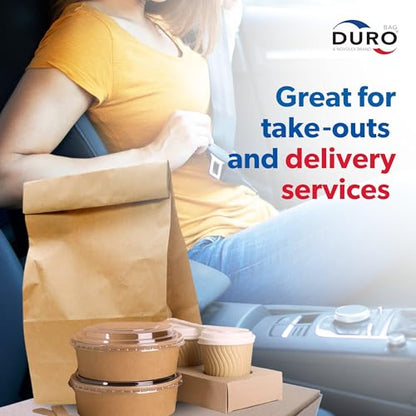 DURO 57# Heavy Duty Brown Grocery Bags, No Handles, 12x7x17 In, 50 Ct - size: 1 Count (Pack of 50)