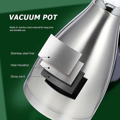 Stainless Steel Thermal Bottle Double-wall Insulated Kettle Vacuum Pot for Home Office Travel Water Container with Anti-leak Design