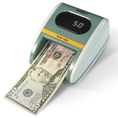 Kolibri KCD-1500 4-Way Orientation USD Counterfeit Money Detector and Bill Value Reader with UV, MG and IR Detection for Small Businesses (Battery not Included) - size: Large (KCD-1500)