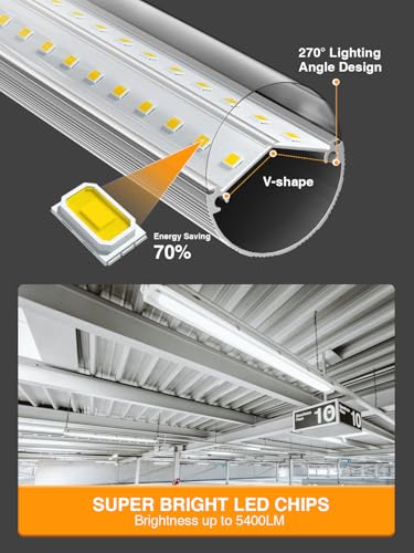 ONLYLUX T8 Led Bulbs 4 Foot 6500K 36W 5400LM 20 Pack