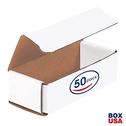 BOX USA BMRX2L 6"L x 2 1/2"W x 1 3/4"H, White (Pack of 50) - size: (032) 6" x 2 1/2" x 1 3/4", 50-Pack