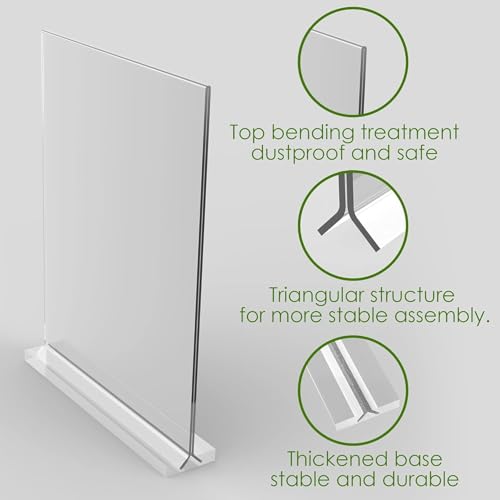 newnewshow 8.5x11 Clear Acrylic Sign Holder, Display Stand, Plastic Card Holder for Business, Office, Retail (3 Pack 8.5x11) - size: 3 Pack 8.5x11