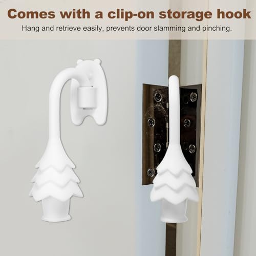 uxcell 4 Pcs Silicone Door Pinch Guard, Hanging Finger Pinch Guard, White - color: White