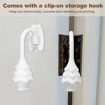 uxcell 4 Pcs Silicone Door Pinch Guard, Hanging Finger Pinch Guard, White - color: White