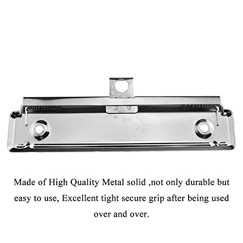 HAHIYO 4.72 Inches Silver Metal Clipboard Clips with Rubber Grips 5 Pack Mountable Sturdy Strong Springs with Rivets Document File Wood Plastic Clips Board for Office School Home - style: Silver-4.72in-5p