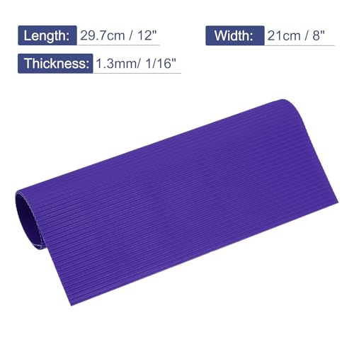 MECCANIXITY Corrugated Paper Sheets 5pcs 12x8inch Dark Purple - color: Dark Purple, size: 12inch x 8inch