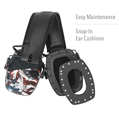 Howard Leight by Honeywell Impact Sport Sound Amplification Electronic Shooting Earmuff, ONE NATION - color: One Nation, size: Medium