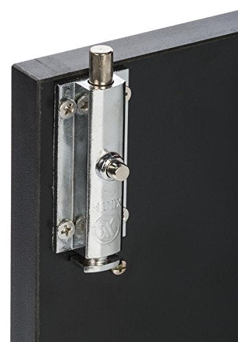 Displays2go 45.5" Tall Podium with Locking Cabinet, Black - color: Black