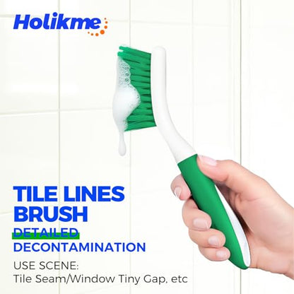 Holikme 5 Pack Cleaning Brush Scrub Brush Kitchen Brush for Floor,Green - color: Green