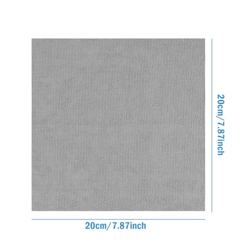 20 Pack Microfiber Cleaning Cloth, Cleaning Rags, Lint-Free, Ultra Absorbent Reusable Towels for Home, Kitchen, Car, Garage or Shop, Dish Rags, 8" x 8", Grey