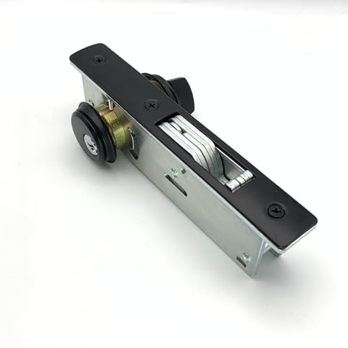 Storefront Door Mortise Lock，Swing Deadbolt & Cylinder Combo, Commercial Mortise Lock,for Aluminum/Zinc Alloy Storefront Entry Doors,1-1/8" Backset,Black