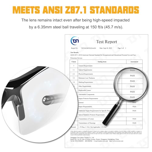 OXG 12 Pack Anti Fog Safety Glasses for Men, ANSI Z87.1 Protective Eyewear - color: Clear With Straps