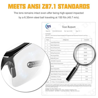OXG 12 Pack Anti Fog Safety Glasses for Men, ANSI Z87.1 Protective Eyewear - color: Clear With Straps