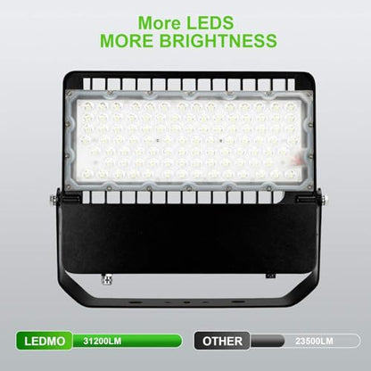 ledmo LED Flood Light Outdoor, 240W Equivalent 1500W Stadium Lights 3Pack - size: Standard/240-3