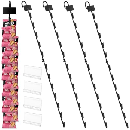 Hanging Merchandise Strips with Hooks, 32 inches Chip Display Rack Stands