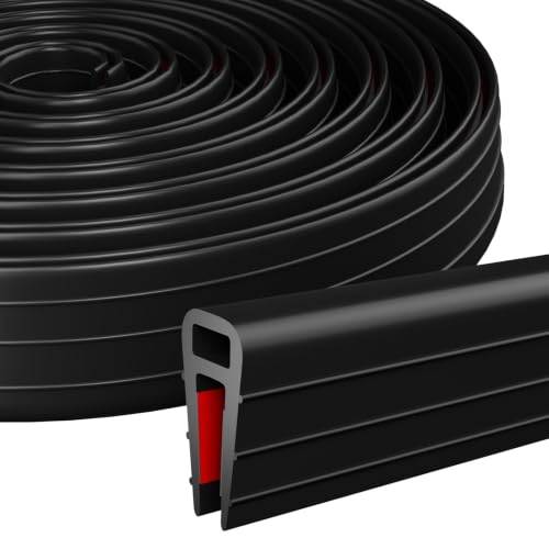 alophoty Rubber Edge Trim U Channel 1/8" - 10 FT Self-Adhesive EPDM Rubber Edge Guard with Hollow-Top Cushion Chamber, Flexible Edge Protector for Car Doors, Sheet Metal, Glass and DIY Projects - size: 1/8" × 10 FT