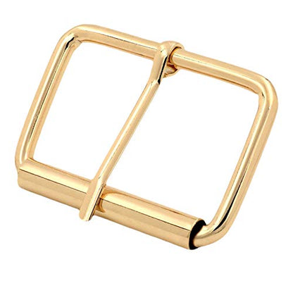 BIKICOCO Roller Buckle, 2 Inches Heel Rolling Bar Buckles for Bags Leather Webbing Straps - color: Light Gold X 10 Pcs