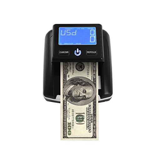 Portable Counterfeit Bill Detector with UV MG IR Detection for Store Office