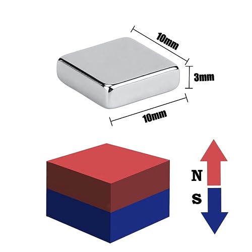 Strong Rare Earth Neodymium Magnets, Heavy Duty Bar Magnets for Industrial, Scientific, Lab, Office & Storage (10x10x3mm) 40Pack - size: 10x10x3 mm
