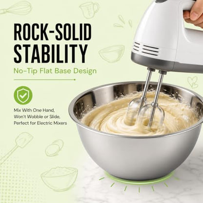 Large Stainless Steel Mixing Bowl 8 Quart - Extra Large Metal Mixing Bowl for Baking, Bread Dough, Salad - Deep Stainless Bowl - Commercial Kitchen Basin - Meal Prep - Stainless Steel- 2 Pack