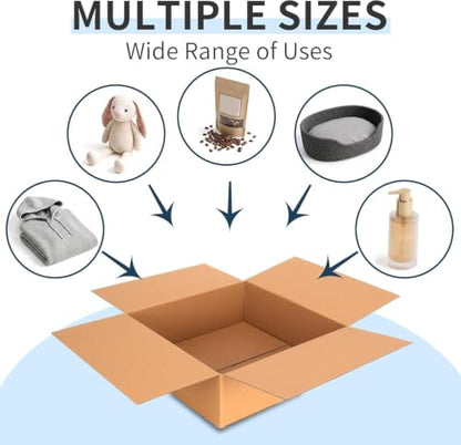 CRUGLA 12x12x4 Shipping Boxes 25 Pack, Brown Corrugated Cardboard Boxes with Side-Lock and Pre-Applied Double-Sided Tape, Easy Assemble Packing Mailer Boxes for Small Business Shipping - size: 12x12x4 Inch 25 Pack